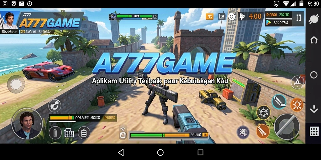 Tampilan utama aplikasi A777GAME dengan fitur-fitur Utility yang menarik.