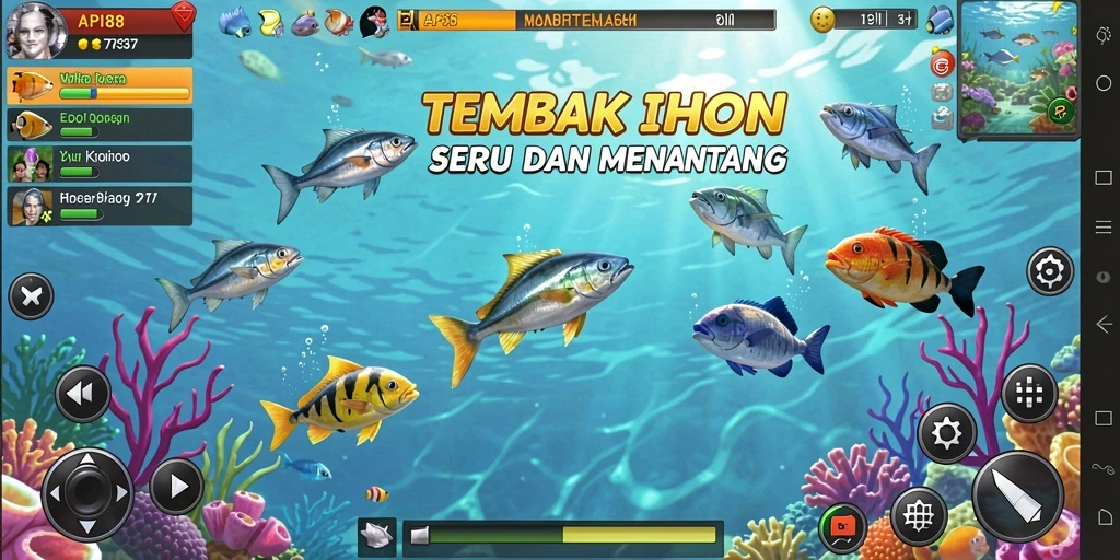 Tampilan gameplay menarik dari API88 dengan mekanisme Tembak Ikan.