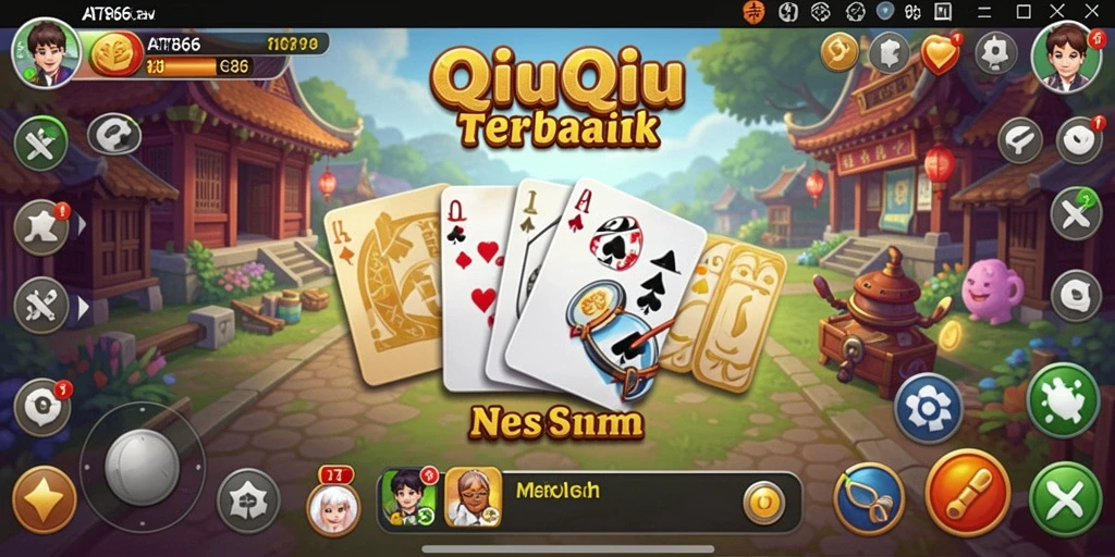 Screenshot gameplay QiuQiu AT866 yang mendebarkan.