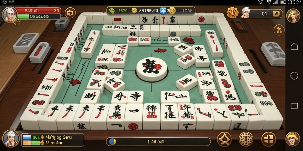 Tampilan gameplay Mahjong yang menarik dan penuh strategi.