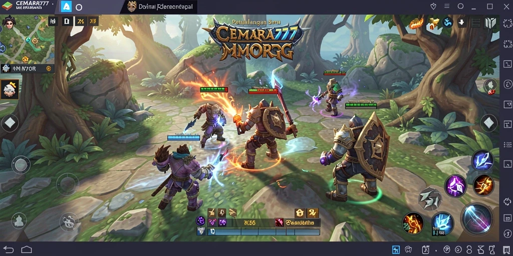 Tampilan gameplay CEMARA777 yang menampilkan pertarungan mendebarkan antara pemain.