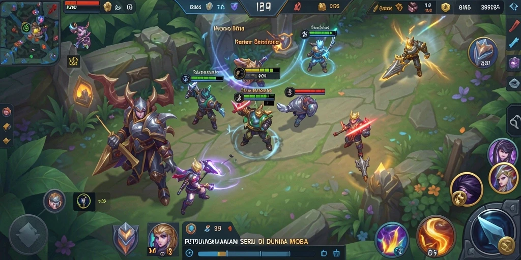 Tampilan seru gameplay DMD686 dalam pertempuran MOBA.