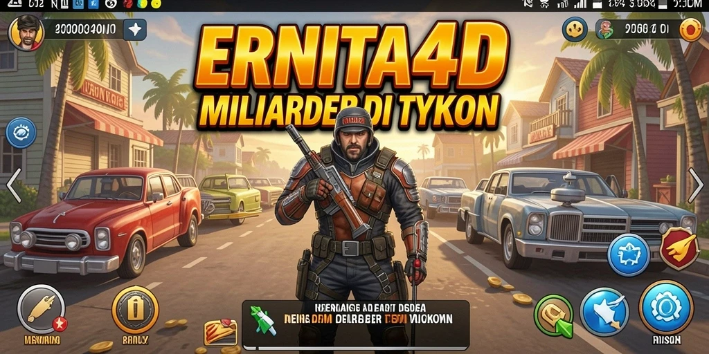 Tampilan gameplay ERNITA4D yang menarik dan penuh strategi Tycoon.