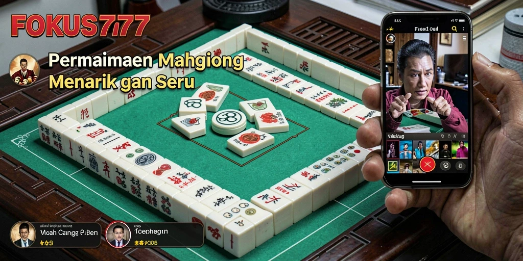 Tampilan menarik gameplay Mahjong di FOKUS777