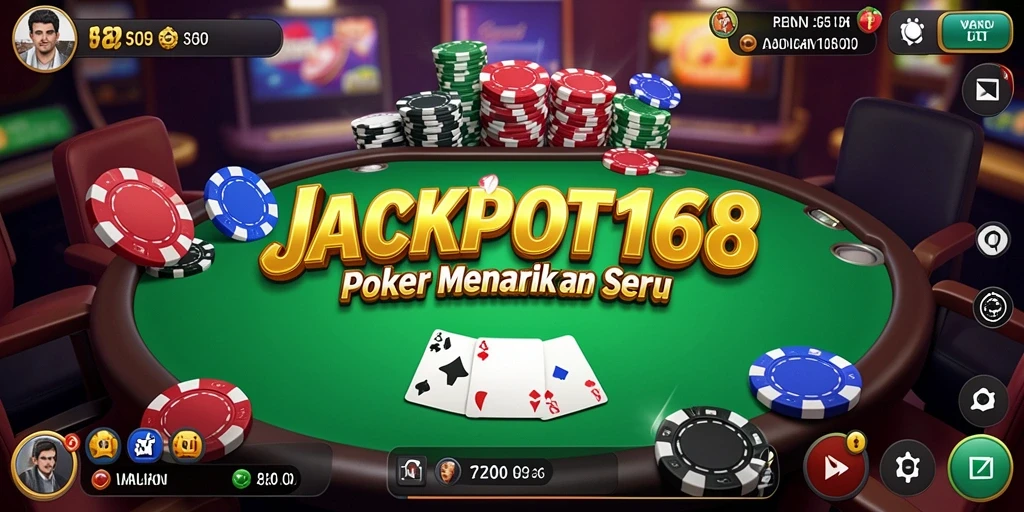 Tampilan gameplay seru di JACKPOT168 dengan fitur poker menarik.