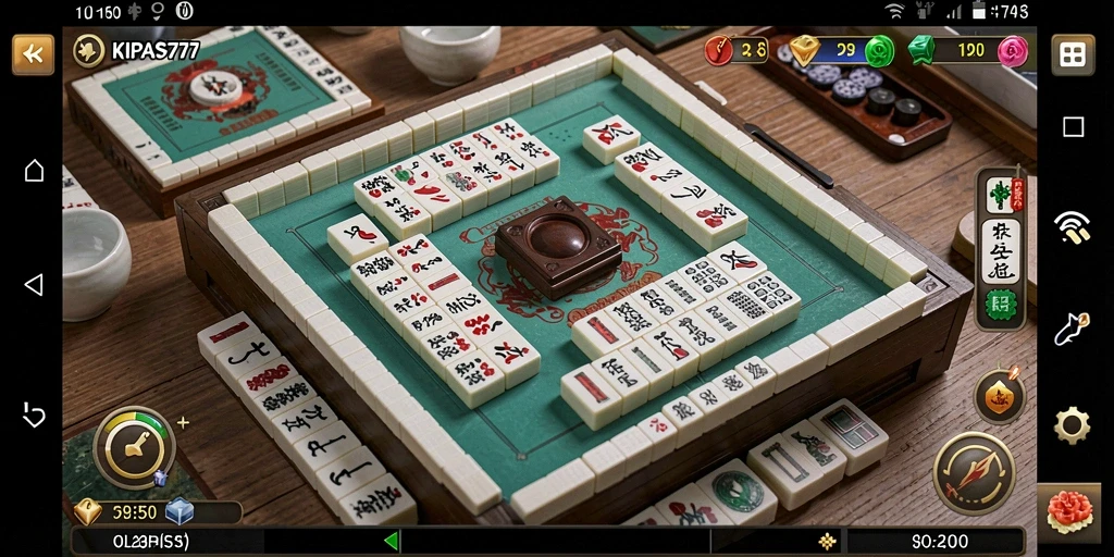 Screenshot KIPAS777 menampilkan gameplay Mahjong yang menarik dan penuh tantangan.