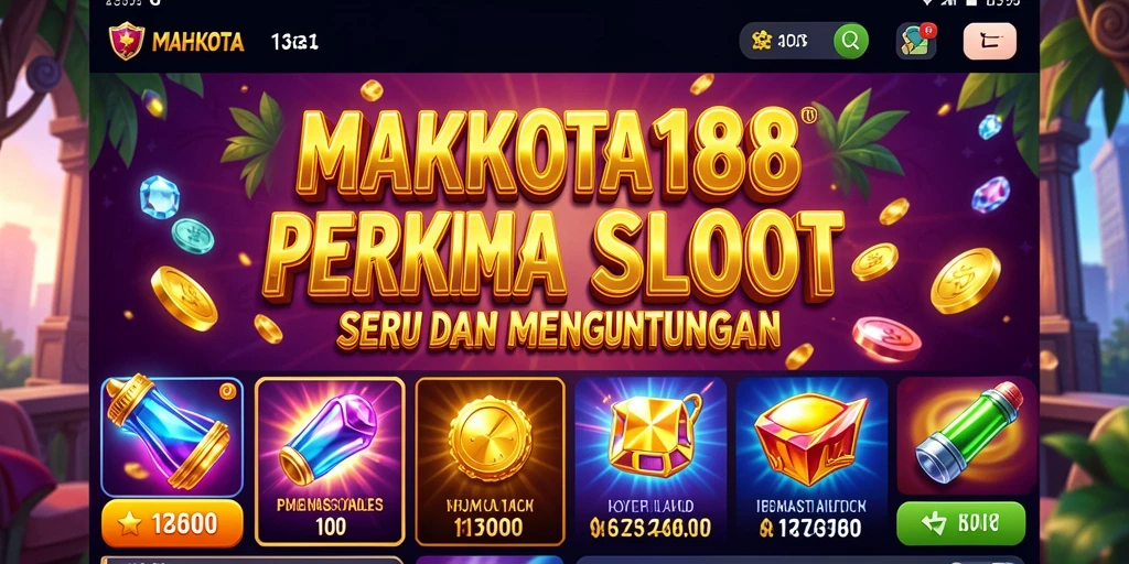 Tampilan gameplay menarik dari MAHKOTA188 dengan berbagai tema slot.