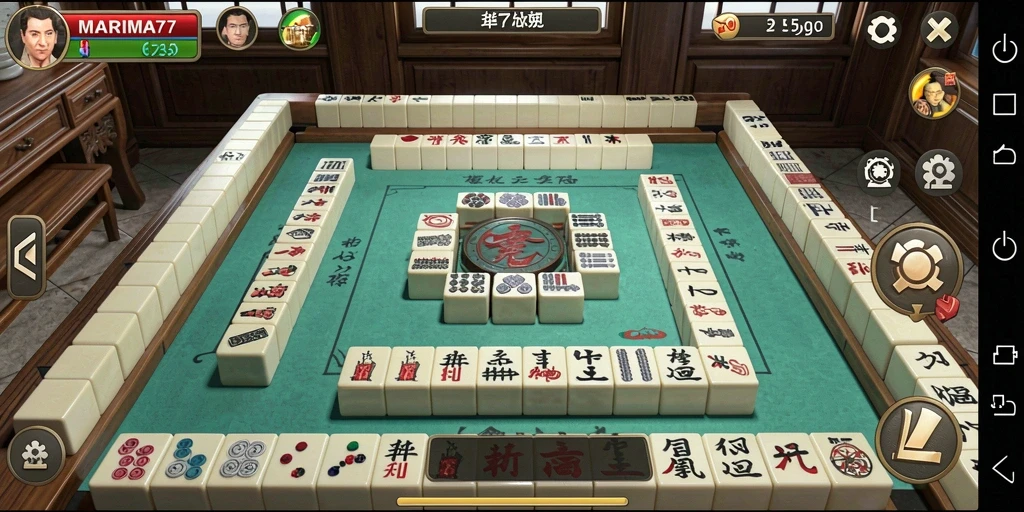 Tampilan gameplay <strong>MARIMA77</strong> yang menarik dengan papan Mahjong yang menantang.