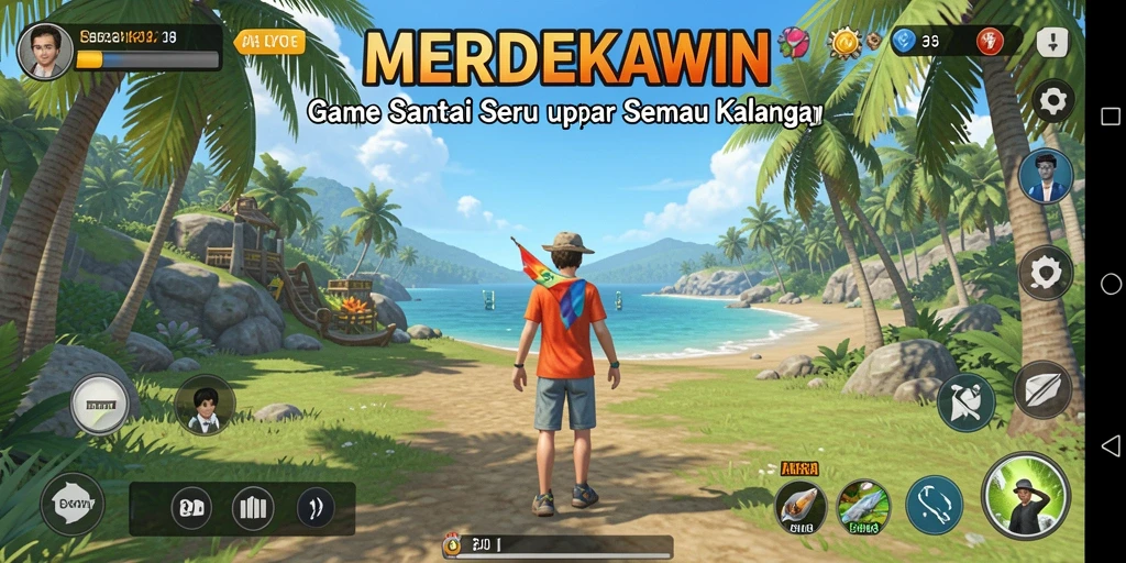 Tampilan gameplay MERDEKAWIN yang seru dan interaktif.