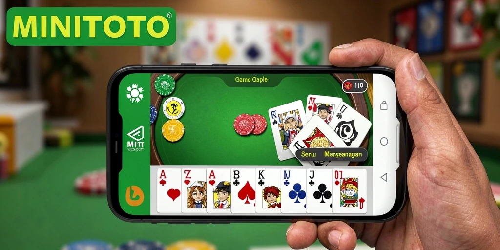 Tampilan gameplay Gaple yang seru dan interaktif di MINITOTO.