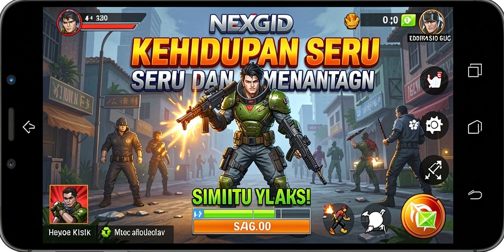 Screenshot NEXGID menunjukkan aksi seru dalam permainan simulasi.