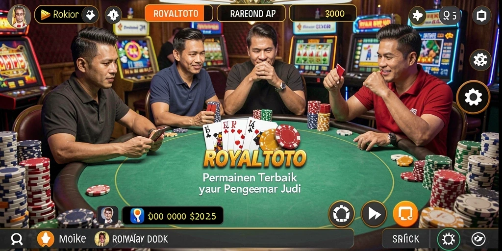 Tampilan gameplay Poker yang menarik di ROYALTOTO.