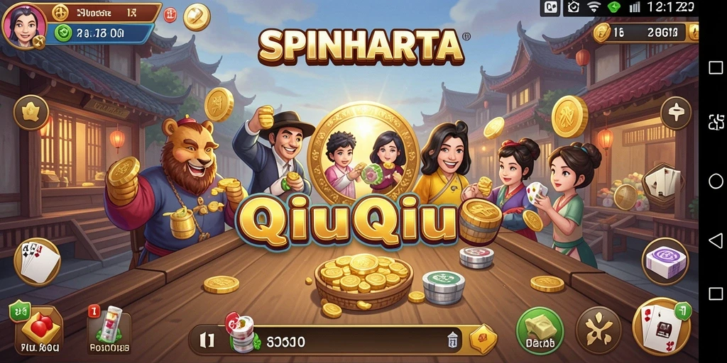 Tampilan menarik dalam gameplay QiuQiu SPINHARTA.