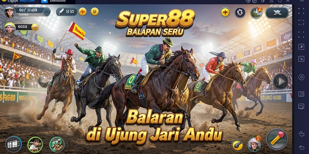 Tampilan gameplay <strong>SUPER88</strong> yang seru dan penuh aksi balapan.