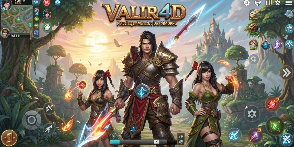 Tampilan gameplay memukau dalam dunia MMORPG VALIR4D.