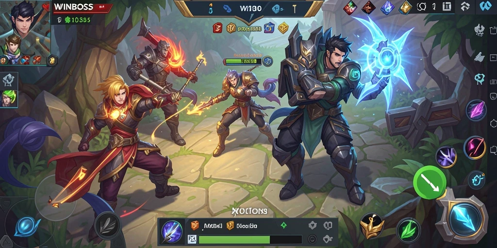 Gameplay seru dalam pertempuran tim di WINBOSS.