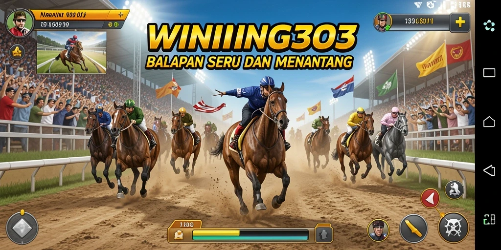 Screenshot gameplay yang menunjukkan aksi balapan cepat di WINNING303.